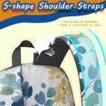 thumbnail image 5 of 17 Inch Lightweight Backpack,PVC Waterproof Oxford Fabric, Ergonomically Designed, with Large Capacity, Floral Flowers Print, 5 of 5