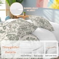 thumbnail image 3 of Retro Spring Floral Bedding 3 Piece Duvet Cover Set Twin Size, Summer Botanical Vintage Farmhouse Soft Microfiber Comforter Cover with Zipper Closure & Pillowcases, FadeResistant Quilt Cover, 3 of 9
