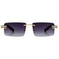 thumbnail image 4 of Street Knitted Unisex Rimless Sunglasses, Purple Gold Frame, 4 of 8