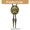 thumbnail image 5 of Aellinatey Braided Shoestring Star Bolo Tie Carved Charm Cowboy Necktie Necklace, 5 of 10