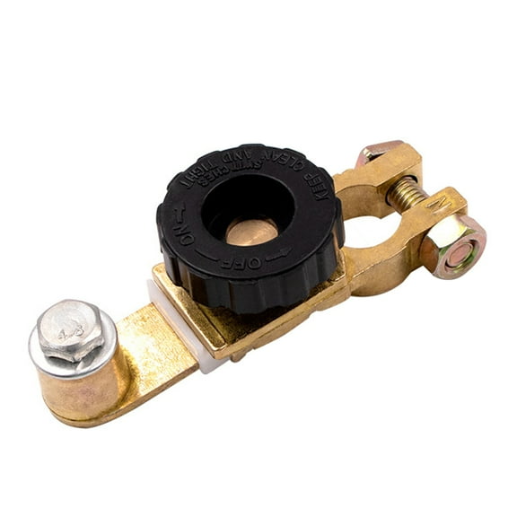 Pure Copper Battery Disconnect Switch Quick Disconnect Battery Cut Off Switch for Automobile Trucks Ships Marine RV and Electrical Equipment Black 17MM