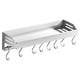thumbnail image 1 of Estante de cocina de pared con especiero y ganchos para colgar utensilios. Moderno. blanco 50cm, 1 of 9