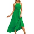 thumbnail image 1 of FAIWAD Robes d'Été pour Femmes Sans Manches Dos Nu à Bretelles Spaghetti Robe Maxi Froncée Fluide Longue Robe, 1 of 6