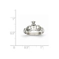 thumbnail image 2 of 14k White Gold Polished Claddagh Ring, 2 of 2