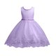 thumbnail image 4 of Vestido de Invitado de Boda Floral Azul Princesa Bordado con Perlas Vestido Formal de las Niñas con Falda de Línea a Vestido de Invitado de Boda Formal de Verano, 4 of 7
