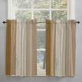 thumbnail image 2 of 63 Inch Long Tier Curtains for Kitchen, Retro Farmhouse Gray and Brown Ombre Wood Grain Bathroom Window Curtains Rod Pocket Short Curtains Window Treatment Tiers for Living Room Farmhouse 2 Panels, 2 of 5