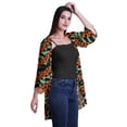 thumbnail image 3 of Moomaya Printed Georgette Beach Clothes For Women Short Shrug Cover Up Cardigan, 3 of 5
