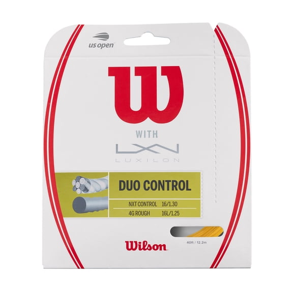 Juego de cuerdas de tenis Wilson Duo Control, 16 g, color amarillo