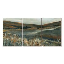 Elephant Stock Copper Sunset Wall Art - Horizontal Multi Panel Canvas - Living Room Wall Decor - Nature Multi Panel - Blue And Orange Decor By Carol Robinson - 38" x 18"