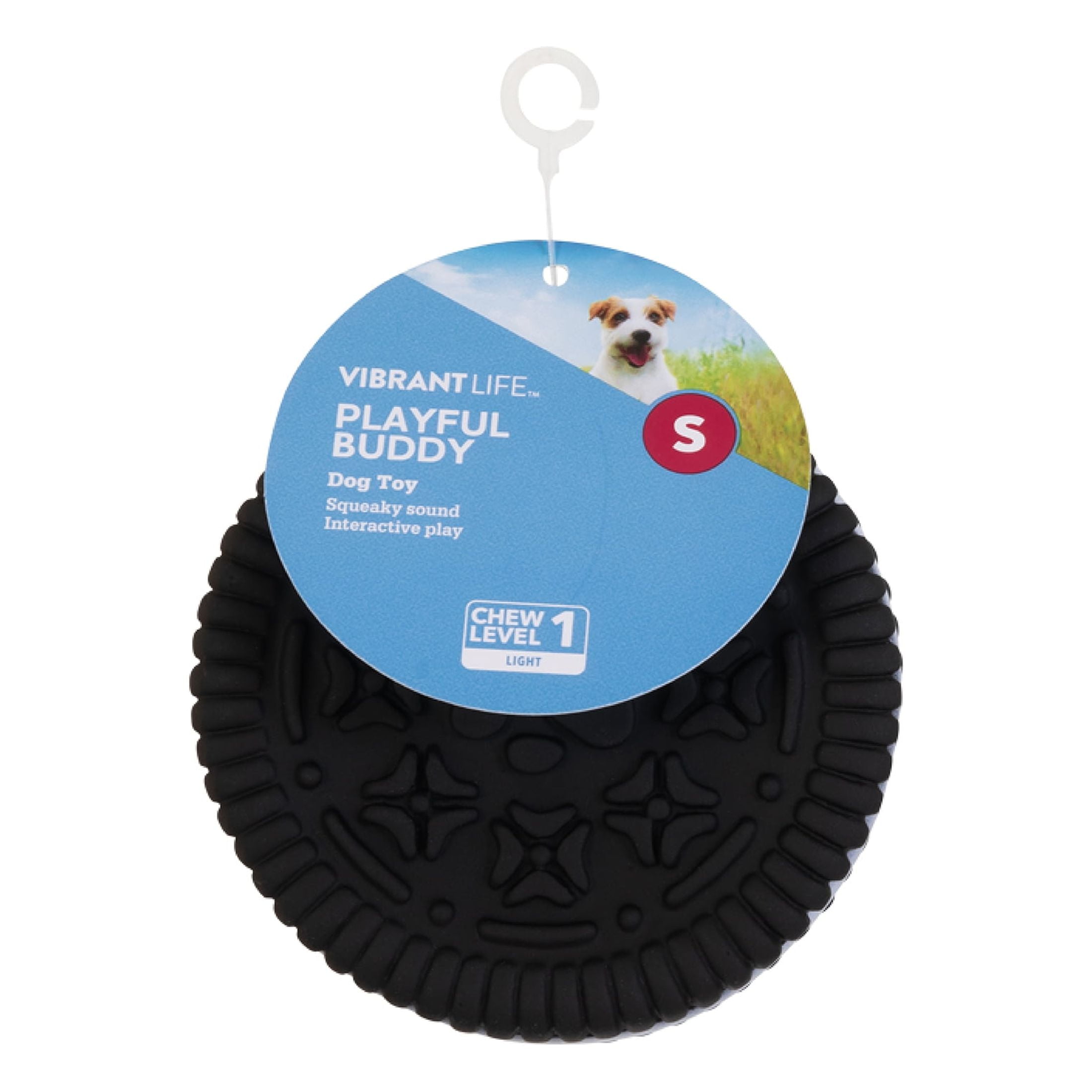 (2 pack) Vibrant Life Squeaky Pastry Rubber Chew Dog Toy, Assorted Designs
