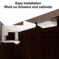 thumbnail image 5 of Cabinet Locks Child Safety Latches - 10 Pack Baby Proofing Cabinets Drawer Lock with Adhesive for Easy Installation (White), 5 of 5