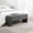 Dark Grey, variant on Modern Bed End Bench with Storage, Upholstered Large Foot Rest Stool, Comfy Window Vanity Bench for Living Room, Bedroom, Dorm, Coffee Table, Linen Beige