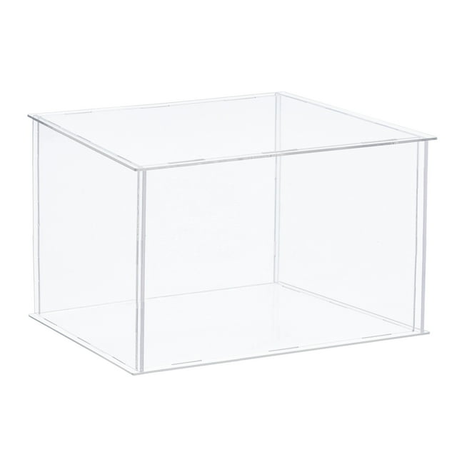 Unique Bargains Clear Display Case, Acrylic Box Assemble Dustproof Box Showcase, 40x30x30cm for Collectibles, Crafts