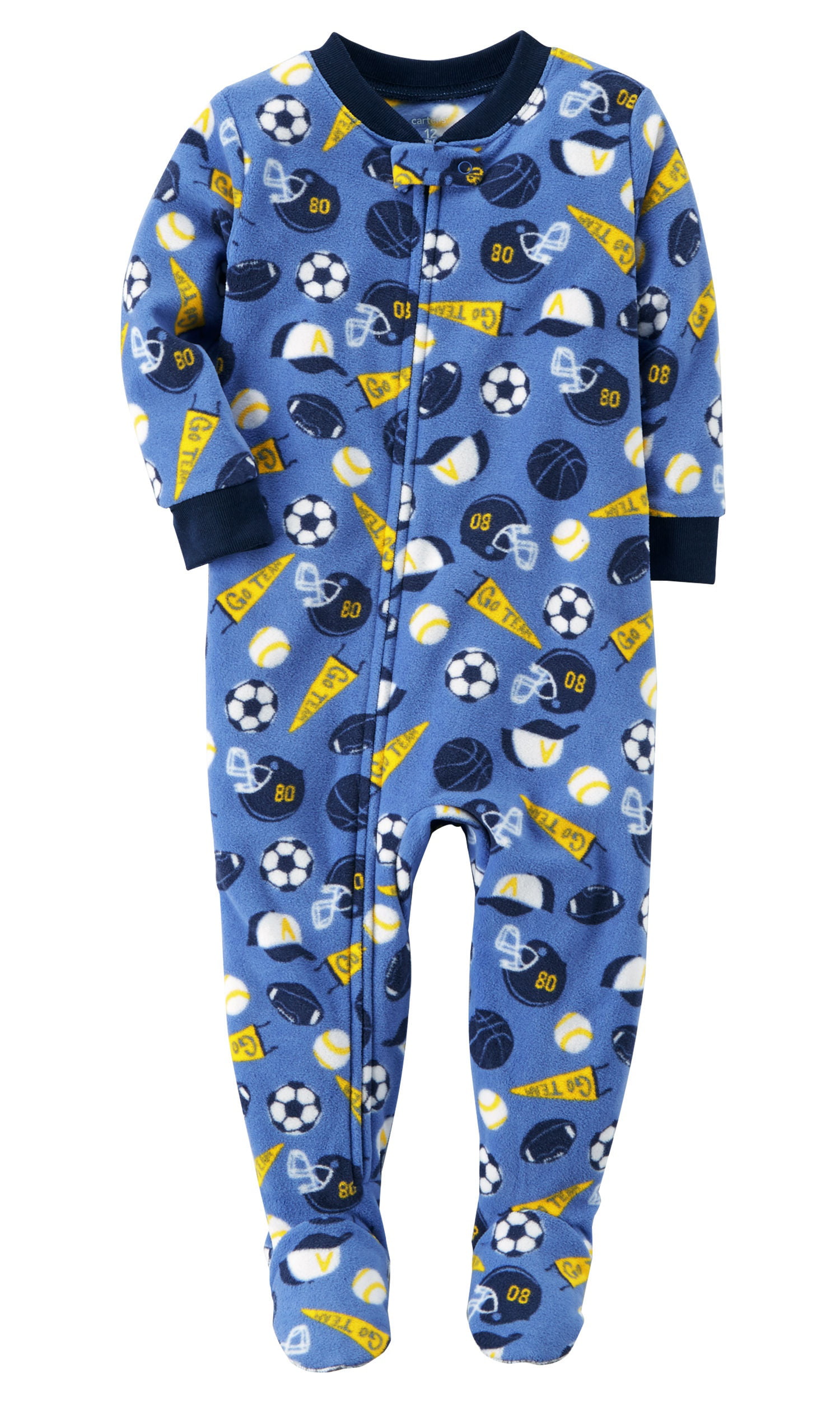 Carter's Carter's Baby Boys' 1 Piece Sports Fleece Pajamas, 18 Months