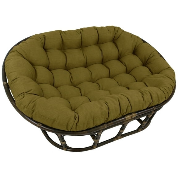 Rattan Papasan Chair Double Seat Outdoor Cushion Bohemian Haven Chair