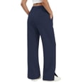 thumbnail image 5 of Tumotour Plus Size Joggers for Women's Side Slit Sweatpants High Waist Drawstring Wide-Leg Pants Athletic Workout Running Trousers with Pocket, 5 of 7