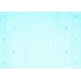 thumbnail image 1 of Ahgly Company Indoor Rectangle Solid Light Blue Modern Area Rugs, 5' x 8', 1 of 4
