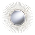 thumbnail image 2 of Meubles SEI Trevella Miroir Mural Rond Sunburst en Or Champagne, 2 of 3