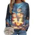 thumbnail image 3 of Futezty Womens Long Sleeve Tops Christmas Print Sweatshirts Fall Pullover Crewneck Soft Elegant Shirts Boho for Women, 3 of 5