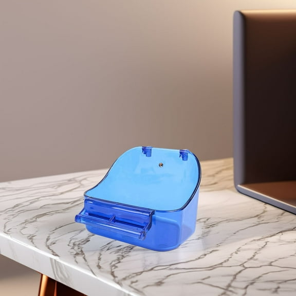 NICEXMAS Bird Bath for Cage 1Set Blue PP ABS Parrot Bathtub Rectangular Easy Installation