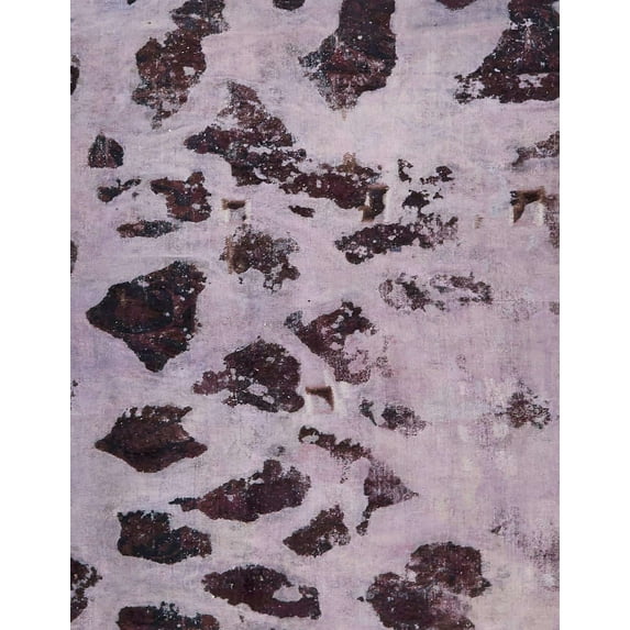Ahgly Company Machine Washable Indoor Rectangle Abstract Purple Area Rugs, 8' x 10'