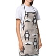 thumbnail image 4 of Pofeuu Cartoon Bear Brown Print Aprons with Pockets, Cute Aprons for Kitchen, Cooking, Server, Barber, Chef Apron, 4 of 7