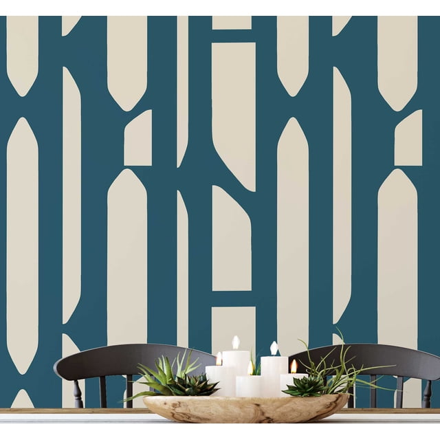 S4sassy Removable Contemporary Green Wall Decor, Geometric Branch Print Textured Contact Paper for Walls, Cabinet, Dresser, Self Adhesive Vinyl Wallpaper Roll, Waterproof Contact Paper - 25"x240" inch
