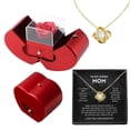 thumbnail image 1 of Collar de trébol de cuatro hojas para mujer | Colgante hueco con caja de regalo | Joya de la suerte para ella | Regalo de cumpleaños y aniversario, 1 of 9