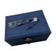 thumbnail image 2 of Caja de joyería de 3 capas Soporte de exhibición Regalo Elegante a prueba de rasguños Organizador de gran capacidad con cerradura para anillos de reloj Broche Comer Azul oscuro Fernando organizador de joyas, 2 of 8