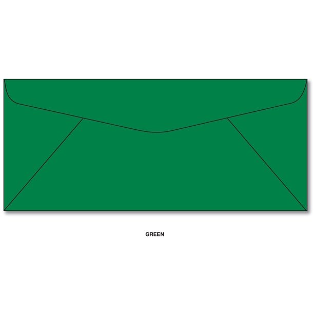 Envelopes On 100 sobres de negocios #10, color verde, 9.5 x 4.125 pulgadas