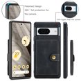 thumbnail image 5 of Wallet Case for Google Pixel 8 with Detachable Card Slots Holder Magnetic Closure Cover, Premium PU Leather Slim Kickstand Soft Silicone Shockproof Lens Protective Case,Black, 5 of 8