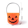 thumbnail image 2 of Small Plastic Pumpkin Bucket for Kids - Halloween Candy Pail with Handle for Trick or Treating & Party Decor, 2 of 2
