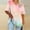 Pink, variant on QUNYINEY Pullover Tee Shirts Womens Tie Dye Casual V Neck Short Sleeve Tops Plus Size Loose Women's Tops