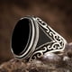 thumbnail image 1 of Anillo de piedra de ágata Natural ovalada grande Vintage para hombre, anillo de hormiga de circón rojo amarillo con incrustaciones Retro para mujer, anillo de boda, joyería turca Tan Jianjun unisex, 1 of 2