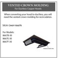 thumbnail image 4 of ZLINE Vented Crown Molding Profile 6 for Wall Mount Range Hood (CM6V-8667B), 4 of 6