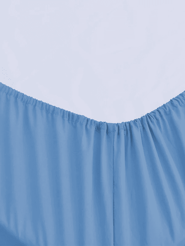 Super Soft Bamboo Bed Sheet Sets, 1800 Thread Count, Hypoallergenic and Machine-Washable, Light Blue 4 Piece Set