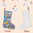 thumbnail image 3 of Plátanos en Pijamas Tema: Calcetines de Navidad, fino lino blanco para colgar en escaleras y chimenea, decoración navideña para el hogar, regalo de Navidad. 45cm × 32cm, 3 of 5