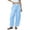 Blue(Womens Pants), variant on No Boundarie Gingham Plaid Pants for Women Casual Baggy Wide Leg Trousers Elastic Drawstring Waist Lightweight Summer Lounge Pants with Front Pockets