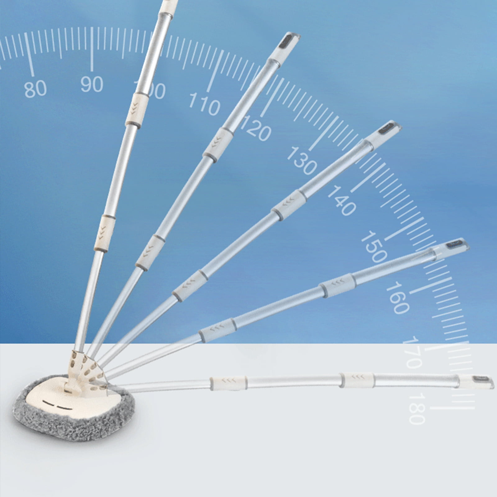 WLAGOOD Car Wash Mop Curved Pole Car Wash Does Not Damage Car Paint Soft Bristle Telescopic Car Brush Special