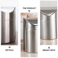 thumbnail image 6 of REACHISE Stainless Steel Car Trash Can Mini Ash Bin Kitchen Garbage Bin, 6 of 8
