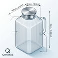 thumbnail image 2 of 1 Gallon Square Glass Pitcher with Lid and Handle, Borosilicate Water Pitcher for Fridge, Iced Tea, 2 of 14