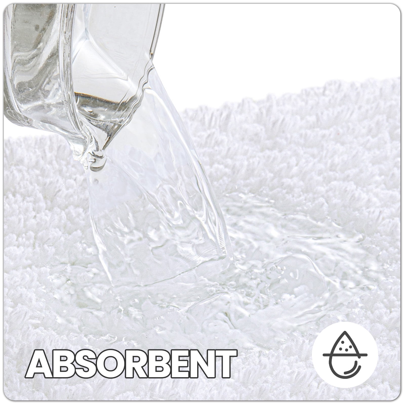 OEAKAY Bathroom Rugs,24"x16",Non Slip Shower Bath Room,Extra Soft and Absorbent,Bath Mats for Bathroom Floor,Machine Wash Dry Carpet Mat for Tub,24"x16"White