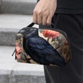 thumbnail image 2 of Crow Oxford Fabric Digital Pouch for Electronic Devices, Waterproof Travel Case for Cell Phone Charger, Hard Drive, and Cords - 5.9x9.44x3.14 inches, 2 of 6