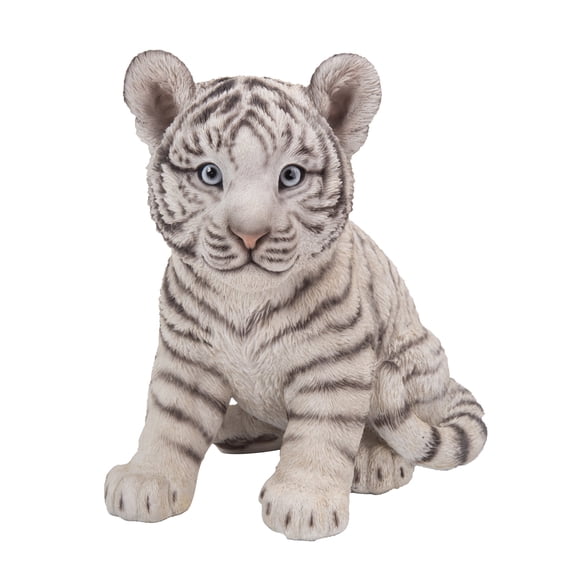 Hi-Line Gifts Sitting Tiger Cub Outdoor Garden Statue - 9.5"