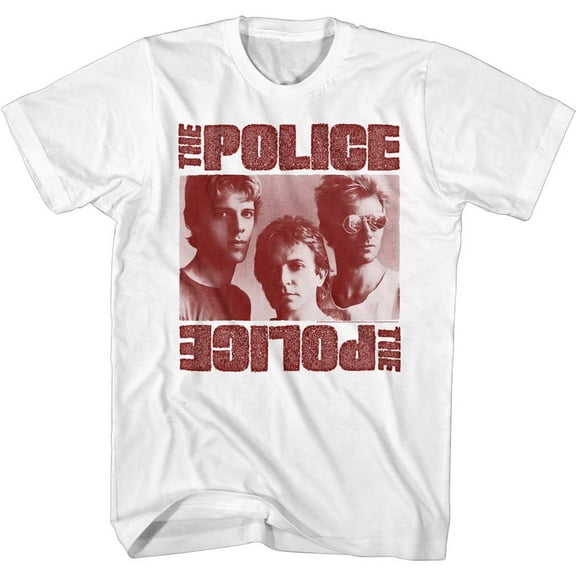 The Police Monochrome White Adult T-Shirt
