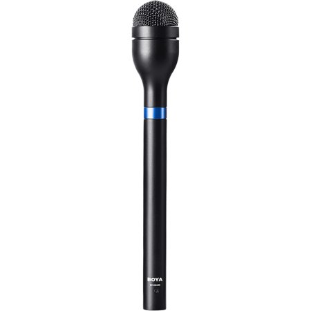 Boya BY-HM100 Omnidirectional Dynamic Handheld XLR Interview Microphone Ideal for ENG (Electronic News Gathering), Interviews, Presentations, Conferences &More, Black