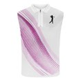 thumbnail image 4 of Dolkfu Collared True Classic&nbsp;Tees&nbsp;Men Golf Sleeveless Mesh Purple Tops Quarter Zip Patchwork Modern Leisure Fashion Turndown Collar Tank Top Purple,M, 4 of 5