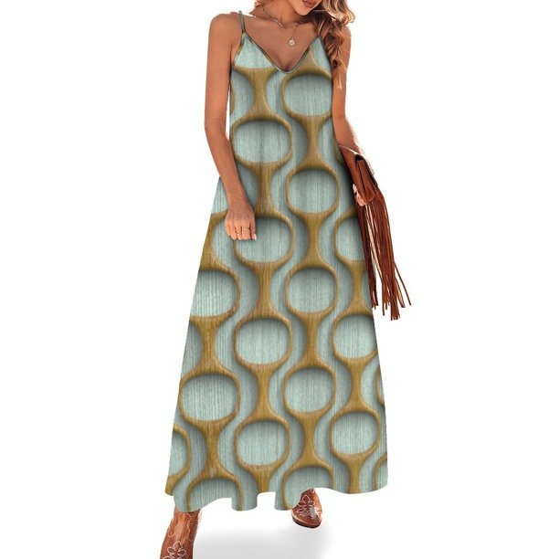 Vestido sin mangas con diseño de madera de los años 60, vestidos elegantes para mujer, venta de vestidos de noche para mujer 2024, vestidos de baile