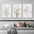 thumbnail image 2 of IDEA4WALL Framed Canvas Print Wall Art Set of 3 Wildflower Floral Botanical Prints, Modern Farmhouse Flowers Wall Decor, Large Wall Art, Minimalist Artwork for Home Decor - White 24"x36"x3, 2 of 5