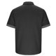 thumbnail image 4 of Camisas de Verano Casuales de los Hombres Impresas Camisa de Manga Corta Parchada para Hombres, Contraste Cuello Botón Arriba con Bolsillo de Pecho, 4 of 5